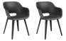 Pack de 2 sillas de exterior Akola - Grafito
